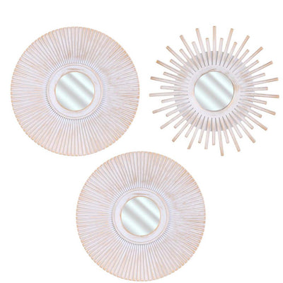 Lot de 3 miroirs blancs D25