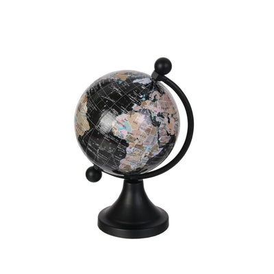 Globe en métal noir H15