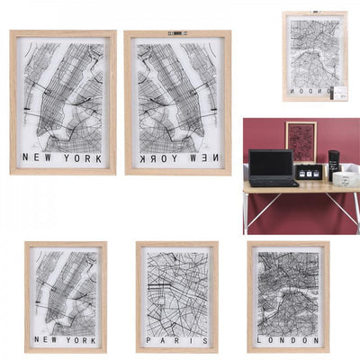 Tableau 20x30 en bois et verre (Visuel aléatoire)