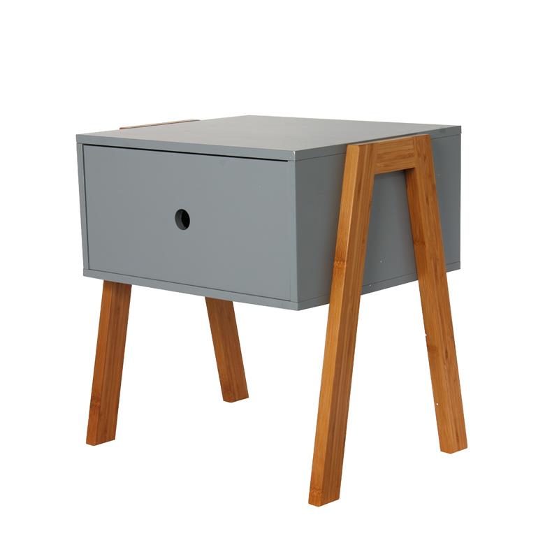 Table de chevet en bois gris (Marketplace)