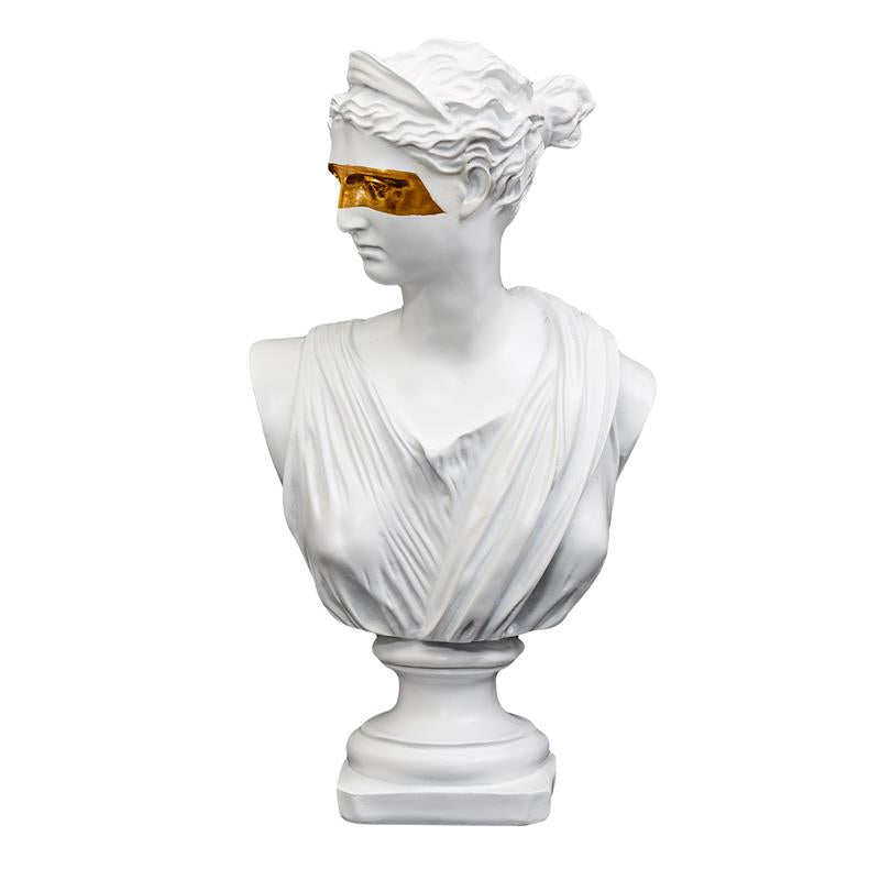 Statue buste H32 masque doré