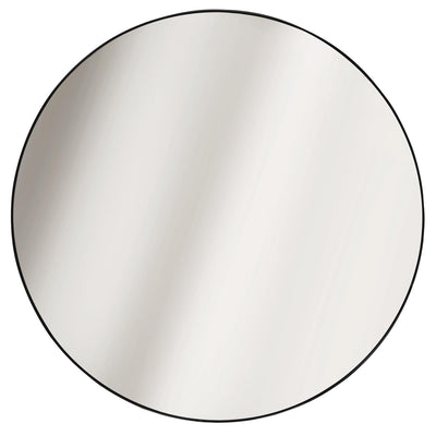 Miroir rond plat D55 contour noir