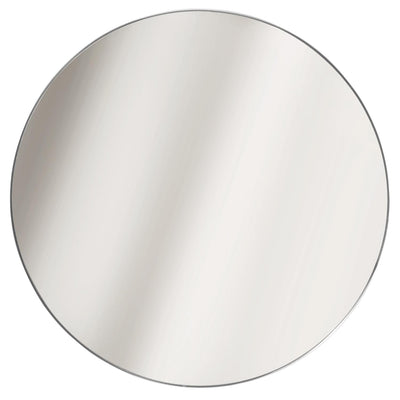 Miroir rond plat D55 contour argent