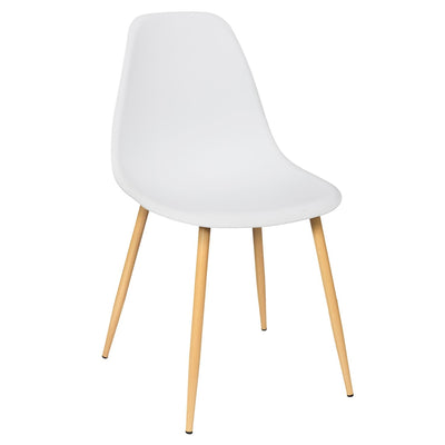Chaise blanche pied métal