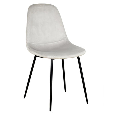 Chaise en velours gris clair