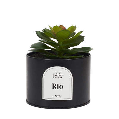 Plante artificielle pot en métal noir H16