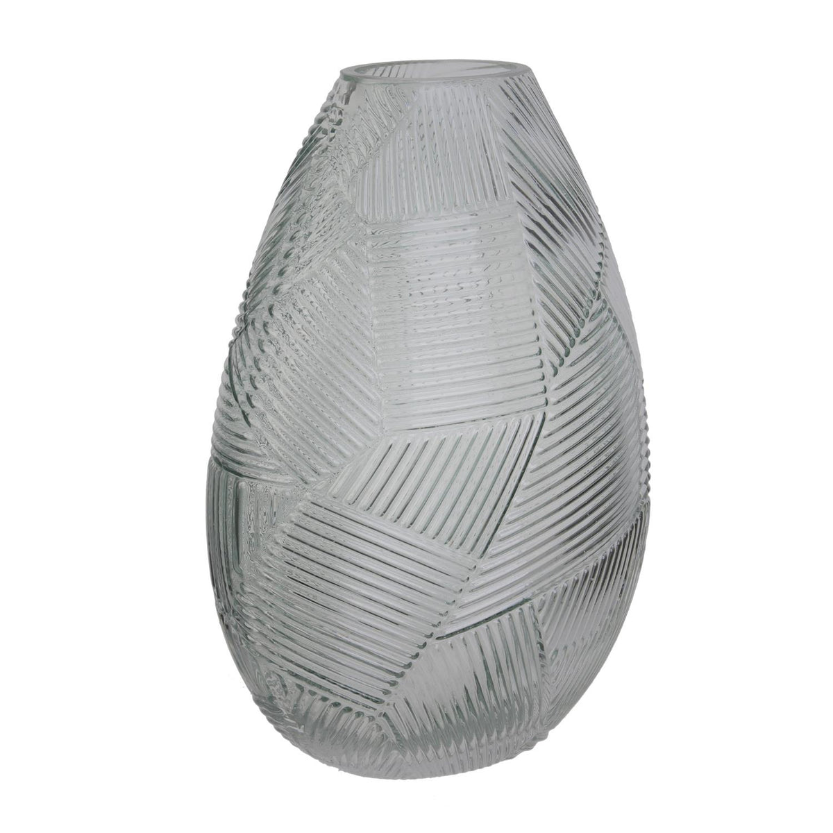 Vase en verre gris H22