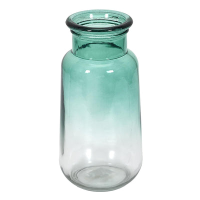 Vase en verre vert H22