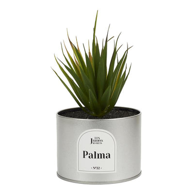 Plante artificielle pot en métal argenté H18