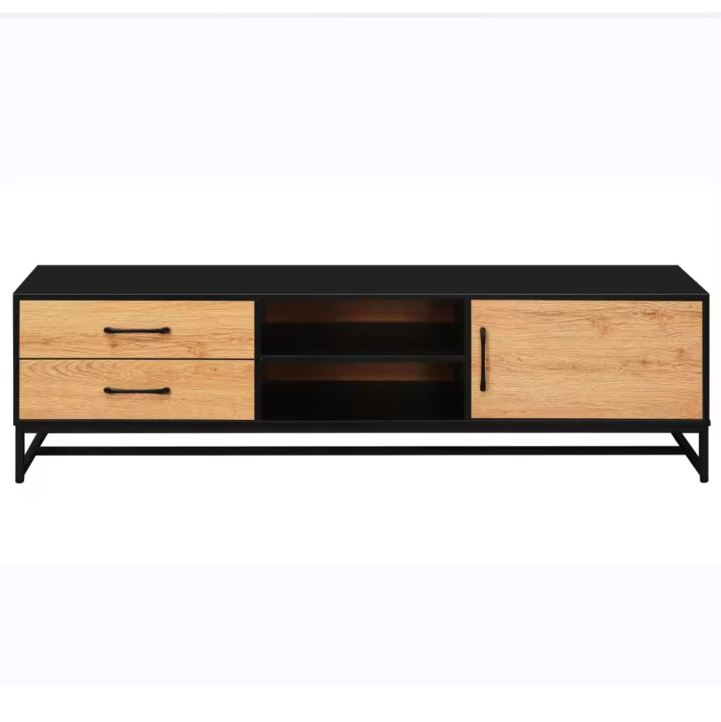 Meuble tv en bois et métal L180