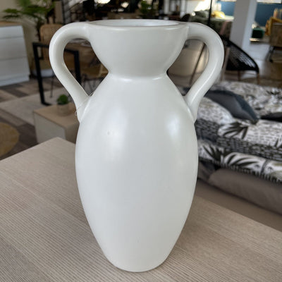 Vase en grès blanc art déco H26