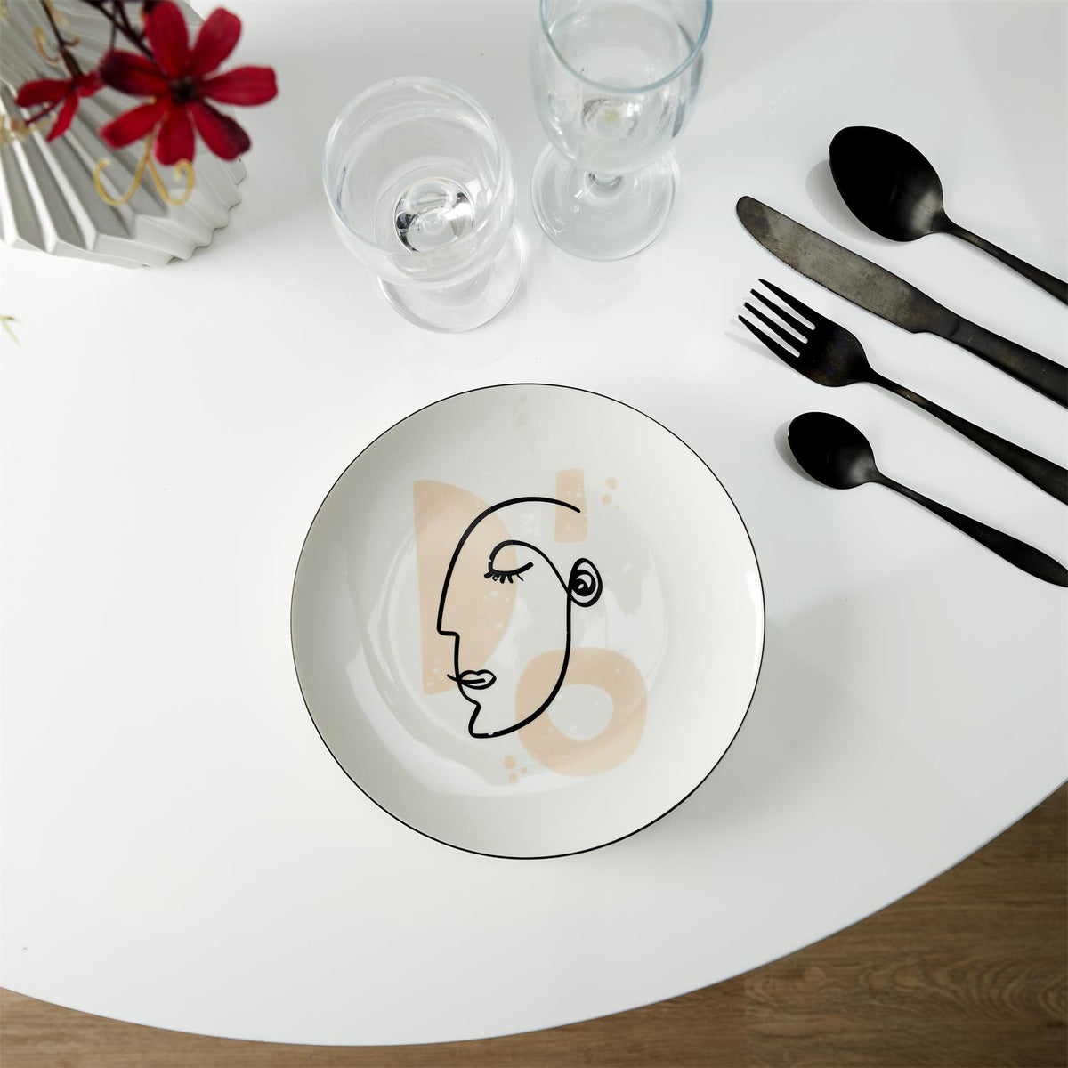 Assiette art déco D20 pale