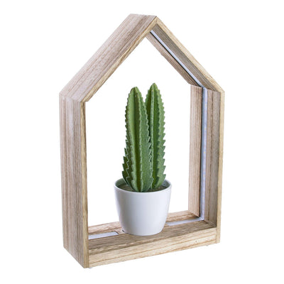 Etagère en bois à poser avec plante