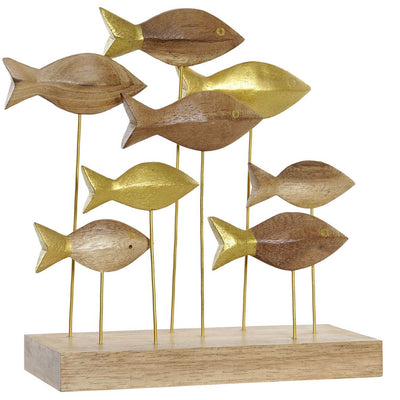 Déco à poser poisson en acacia L30