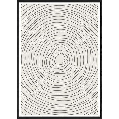 Tableau abstrait avec cadre noir POP – Taille 32x42