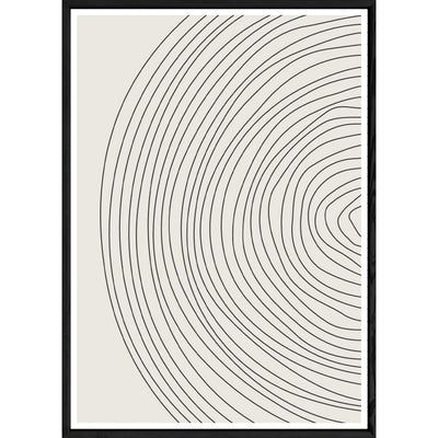 Tableau abstrait avec cadre noir POP – Taille 32x42