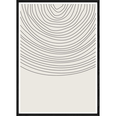 Tableau abstrait avec cadre noir POP – Taille 32x42