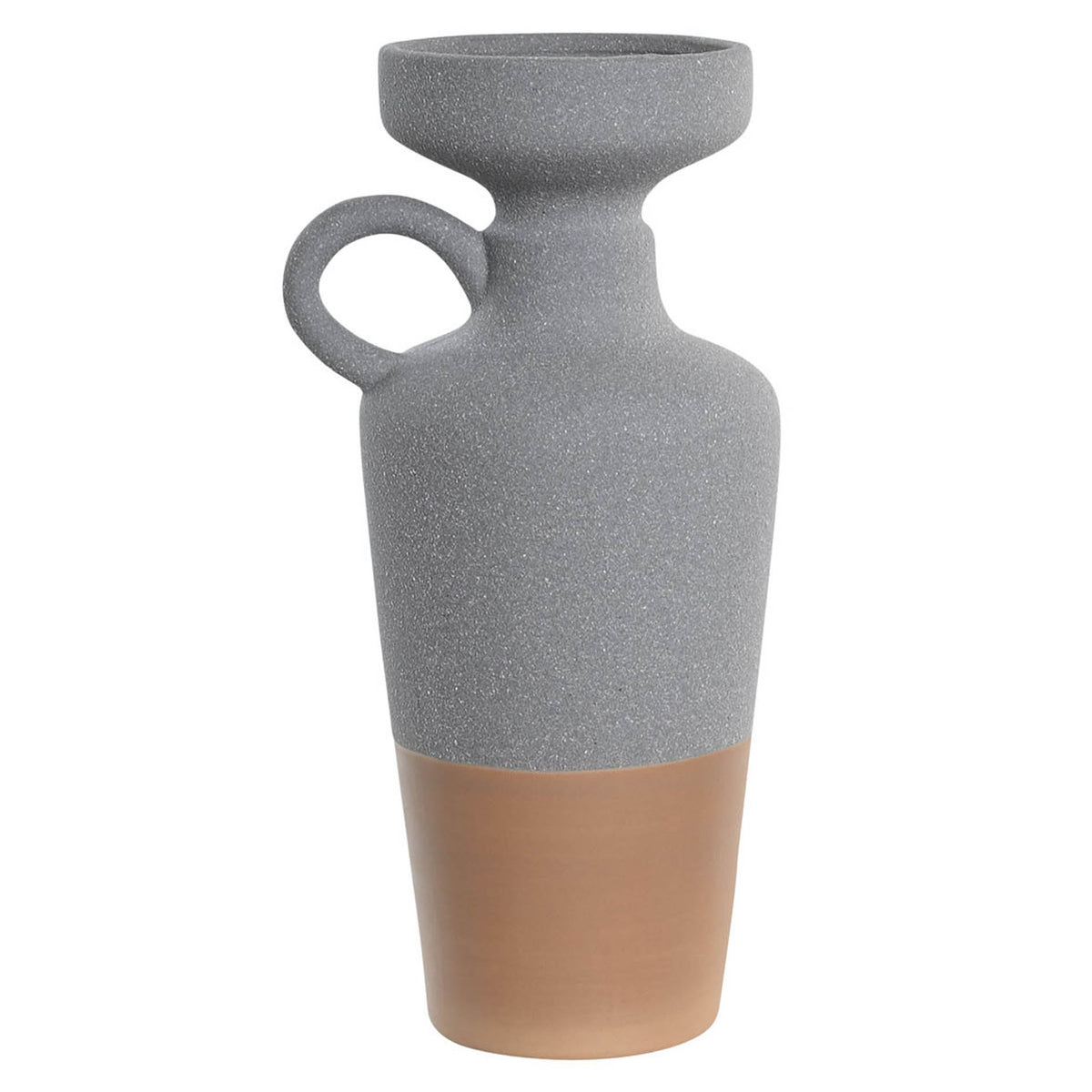 Jarrón decorativo de porcelana gris H30