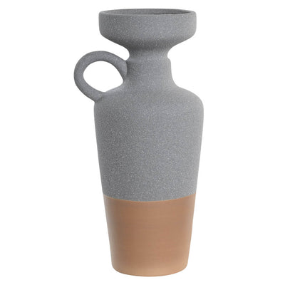 Vase déco en porcelaine gris H30