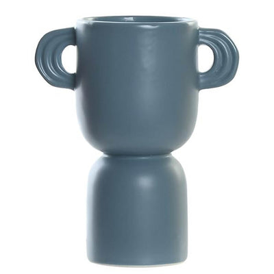 Vase art déco en grès bleu nuit H18