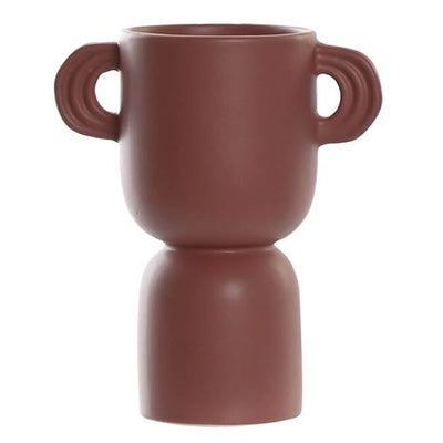 Vase art déco en grès carmin H18