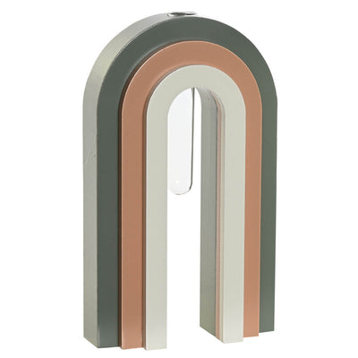 Vase déco arche en bois H20 Vert