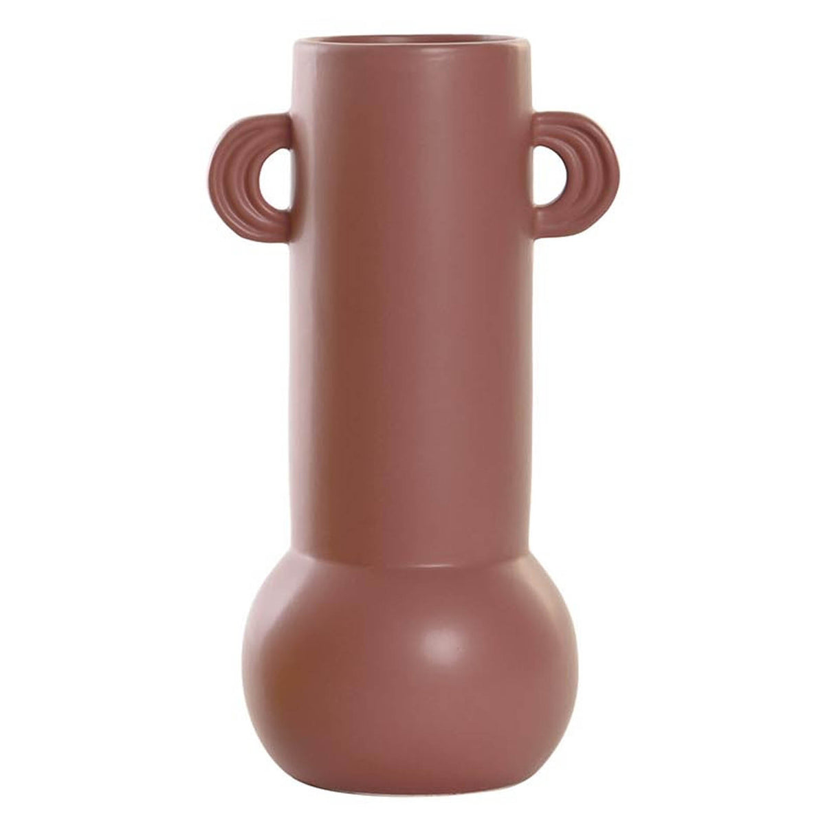 Vase art déco en dolomite carmin H28