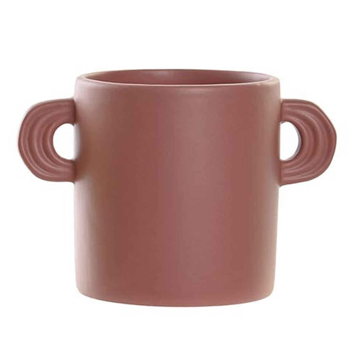 Vase en dolomite art déco rouge carmin L16