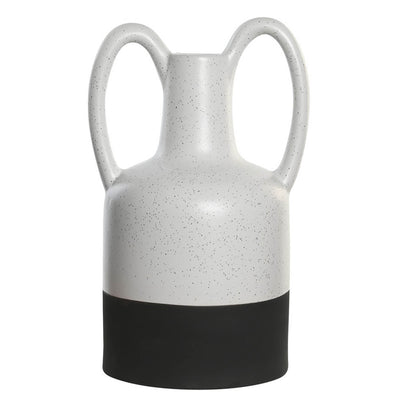 Vase déco en porcelaine blanc H23