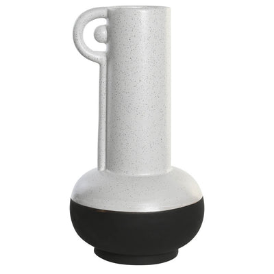 Vase déco en porcelaine blanc H30