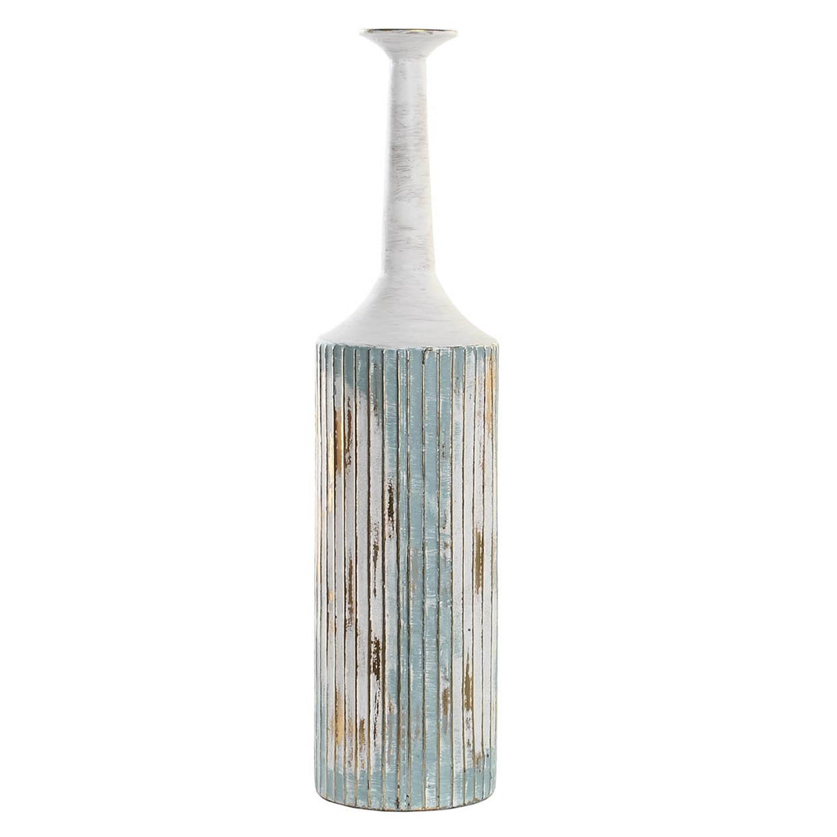 Vase déco en métal bicolor H65