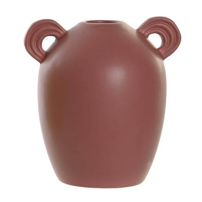 Vase art déco en dolomite carmin H15