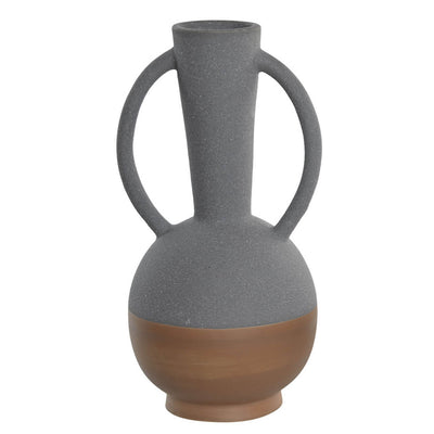 Vase déco en porcelaine gris H30