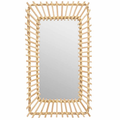 Miroir en rotin rectangle 35x60