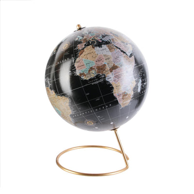 Globe en métal doré et noir H30