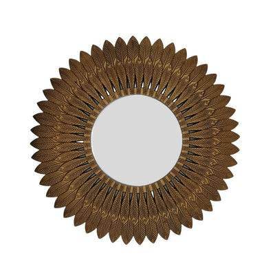 Miroir en bois doré D50 plume