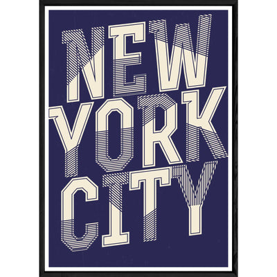 Tableau New York avec cadre noir – Taille 32x42