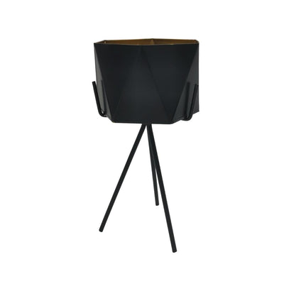 Pot en métal noir sur pied H30