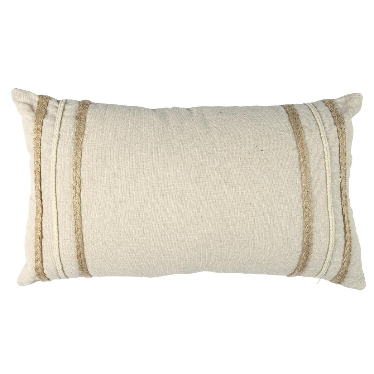 Coussin beige tresse 30x50