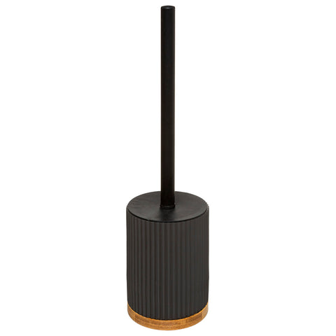 Brosse WC en bambou et résine noire