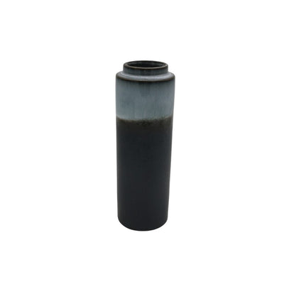 Vase en grès gris foncé H25