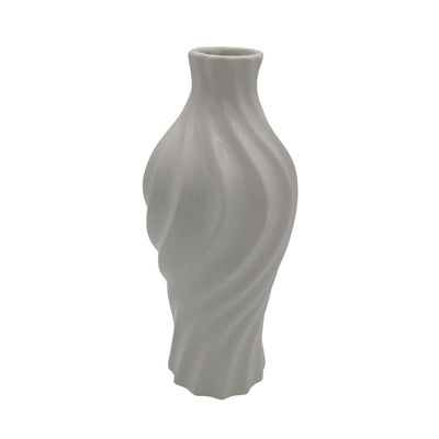 Vase en résine design blanc H25