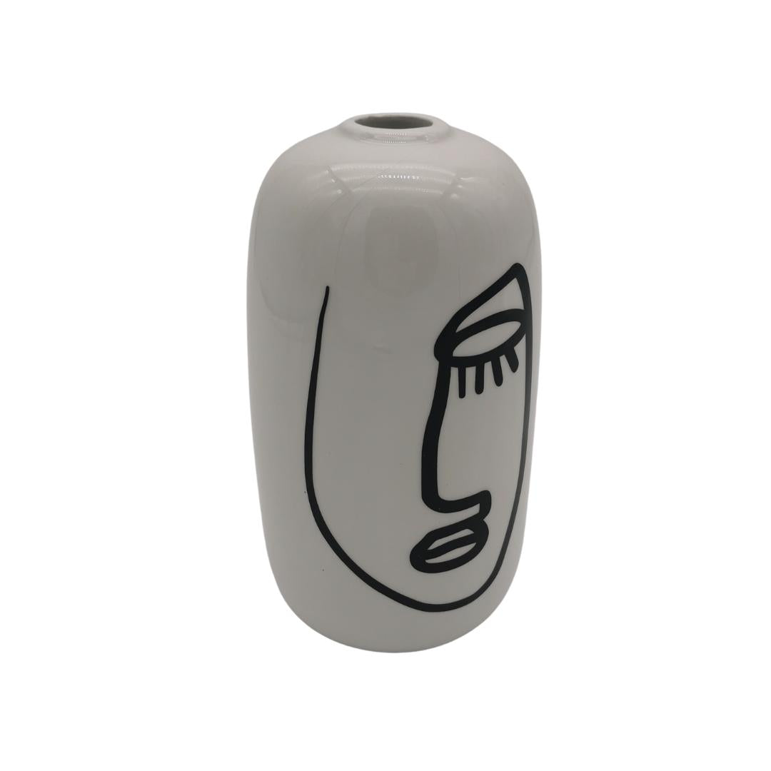 Vase monochrome visage femme H17