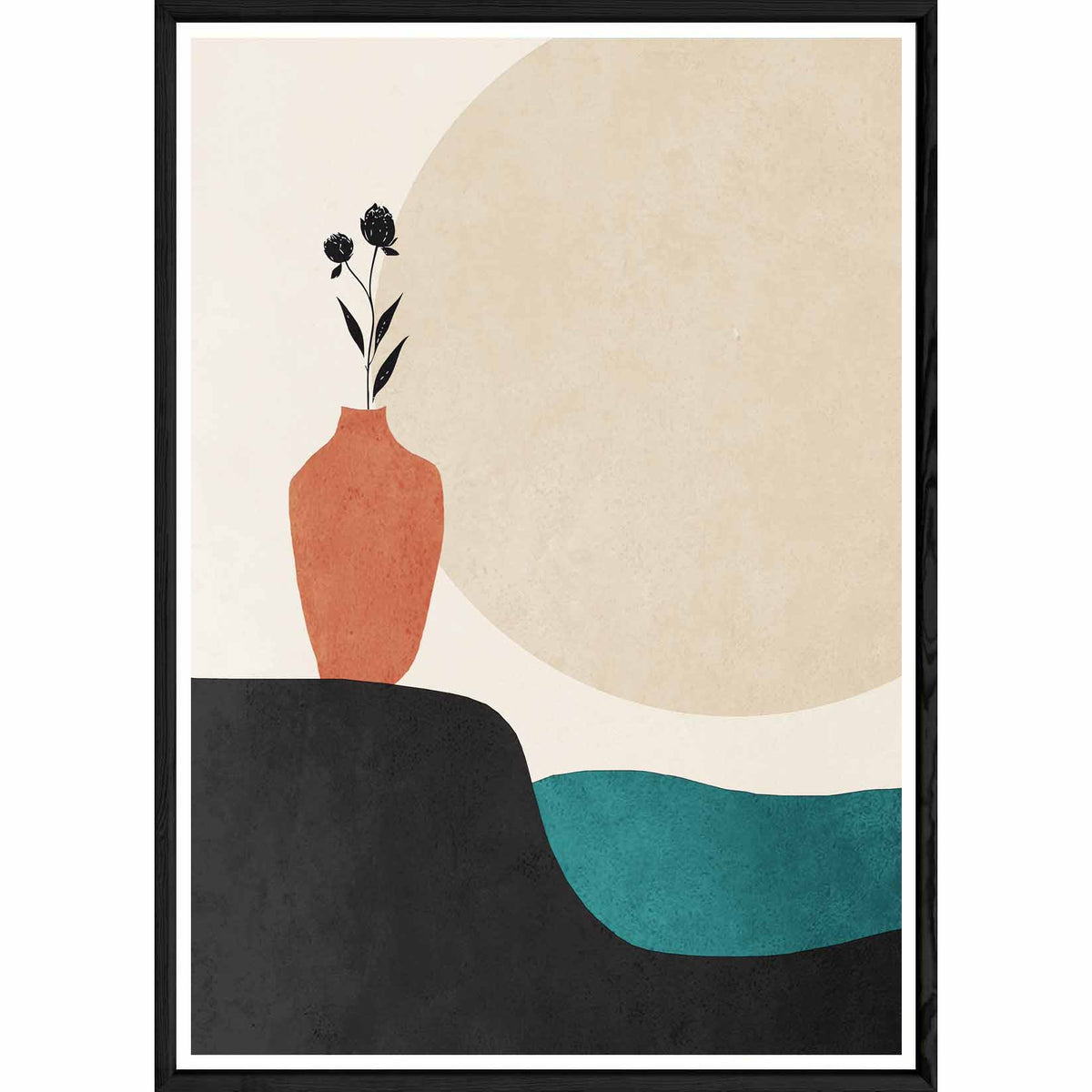 Tableau design avec cadre noir – Taille 32x42