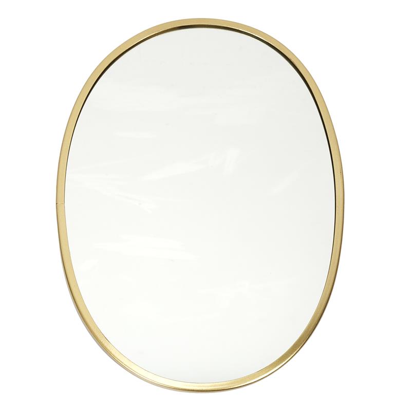 Miroir ovale en métal doré 45x30