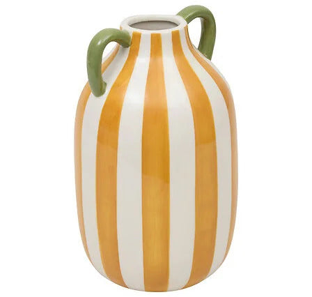 Vase en céramique jaune H20