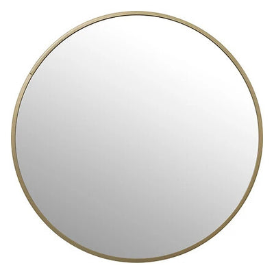 Miroir rond plat D38 contour métal doré