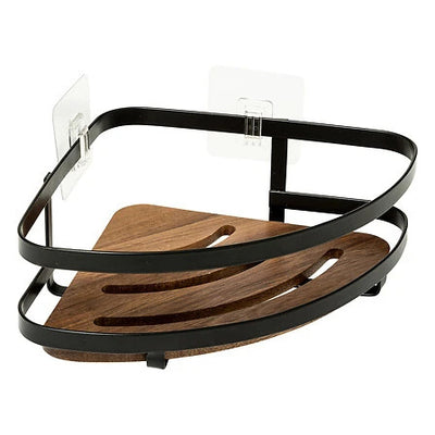 Etagère en bois et métal de salle de bain