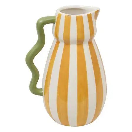 Vase en céramique jaune H22