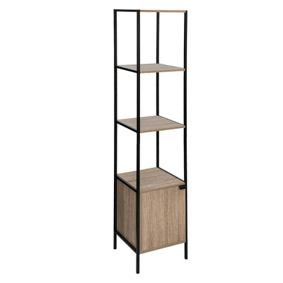 Etagère en bois et métal H176 + 1 porte